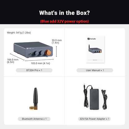 Fosi Audio Bluetooth Stereo Amplifier with Bass and Treble Control - Home Smart Direct