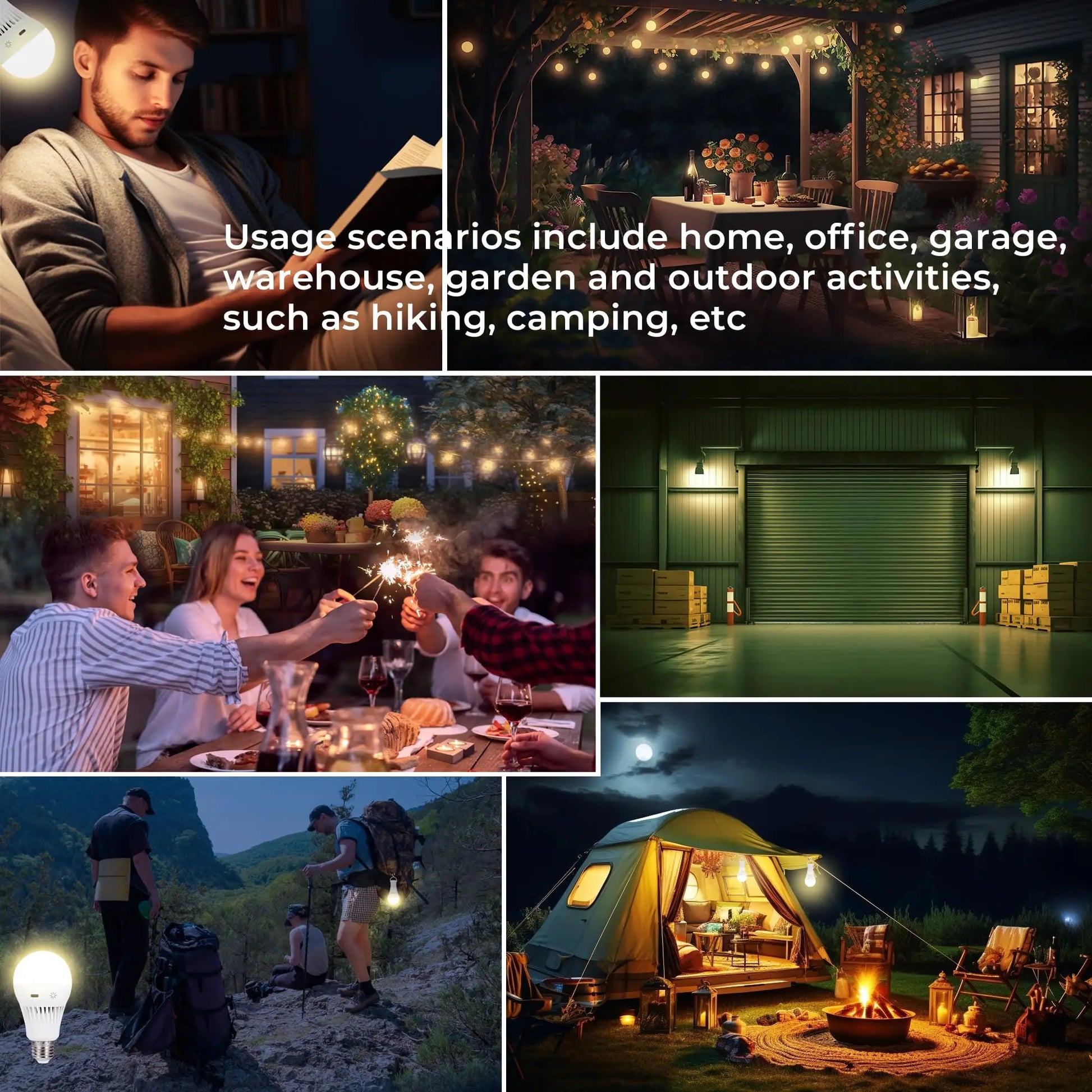 Rechargeable LED Bulb with Remote Dimmable Timer for Power Outage - Home Smart Direct