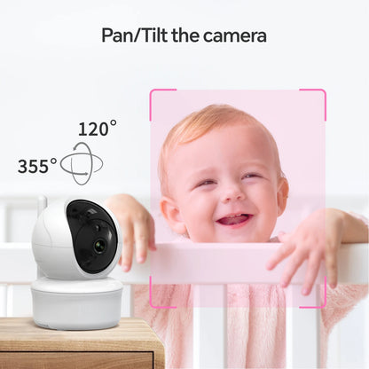 Baby Monitor with Pan Tilt Zoom Camera and Smart Night Vision