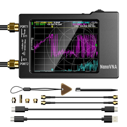 NanoVNA-H Vector Network Antenna Analyzer 10kHz to 1.5GHz with SD Card