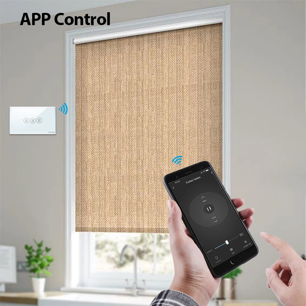 Smart RF WiFi Curtain Switch for Motorized Blinds