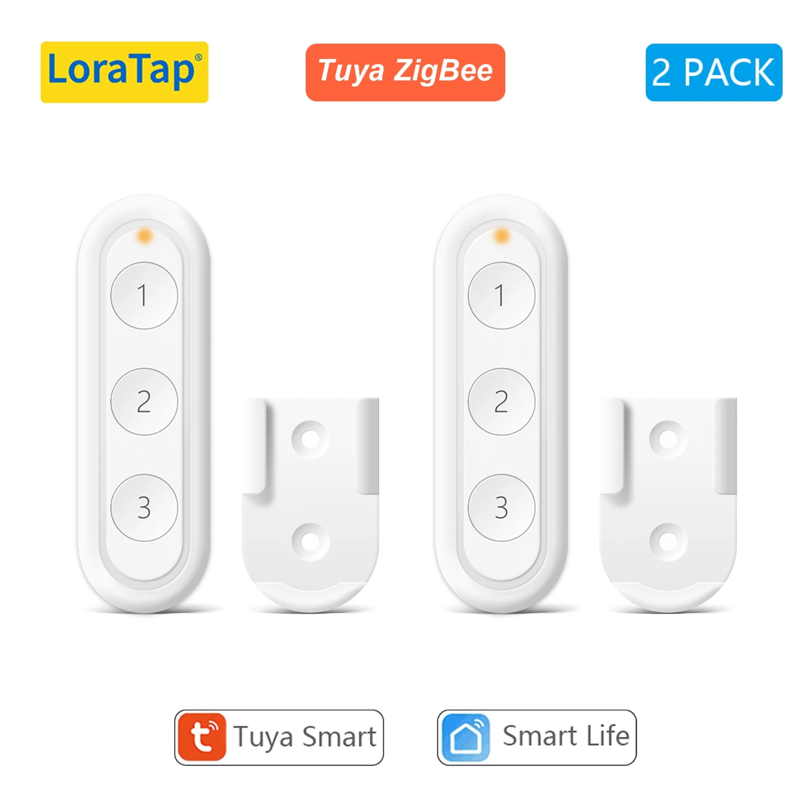 LoraTap Tuya Smart Life Wireless Scene Switch 3 Gang Remote Intelligent Device Linkage Control Home Assistant Support - Home Smart Direct