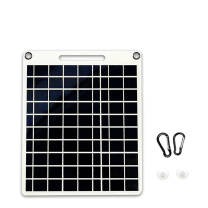 Portable Solar Charger with Dual USB and Waterproof Design