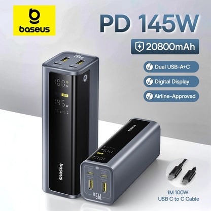 Dual Port Power Bank Fast Charging with Digital Display