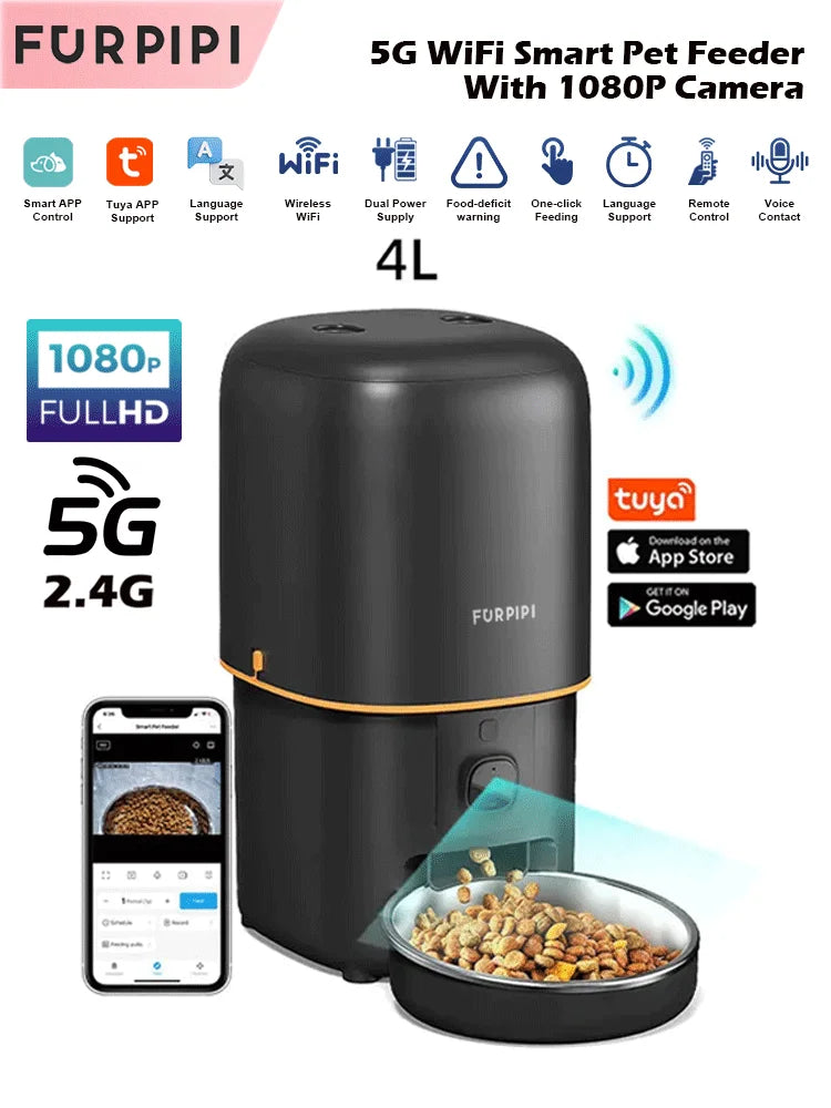 Automatic Cat Feeder with Camera and App Control