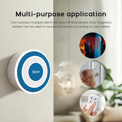 PGST WiFi Alexa Tuya Smart Life Home Alarm Security System Kit Home Automation Alarm Security Protection Door Motion Sensor - Home Smart Direct