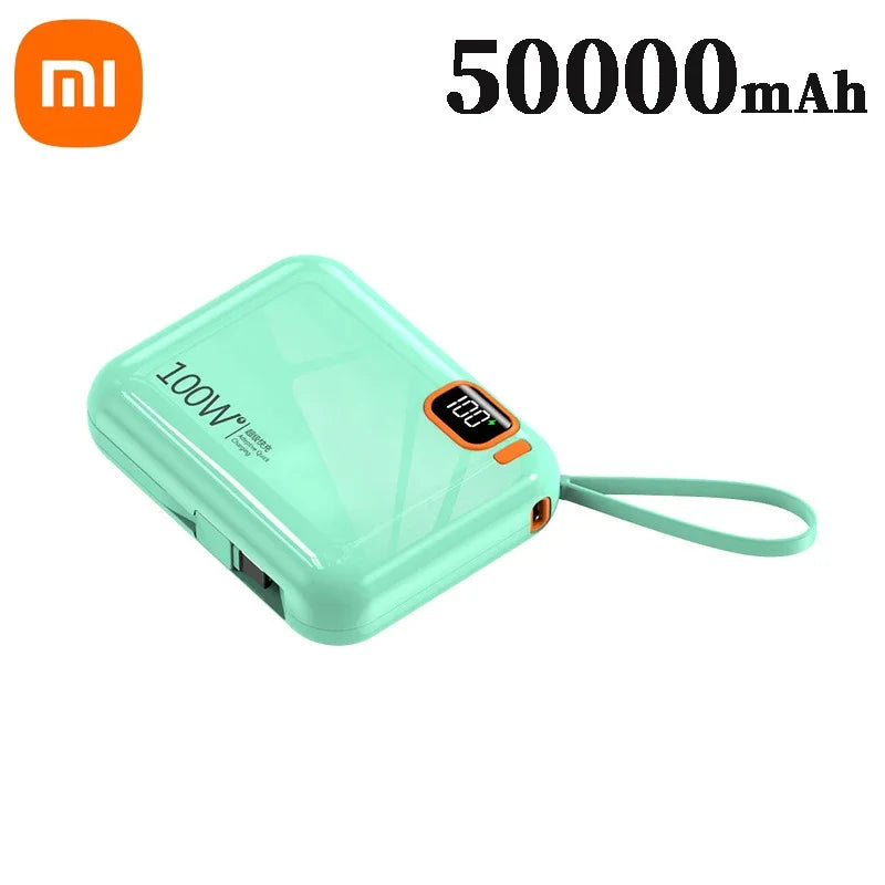 Power Bank with Detachable Cable and Fast Charging