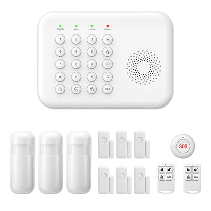 PGST WiFi GSM Security Protection Alexa Tuya Smart Life Home Automation Motion Door Magnetic Sensor Alarm Security System Kit - Home Smart Direct