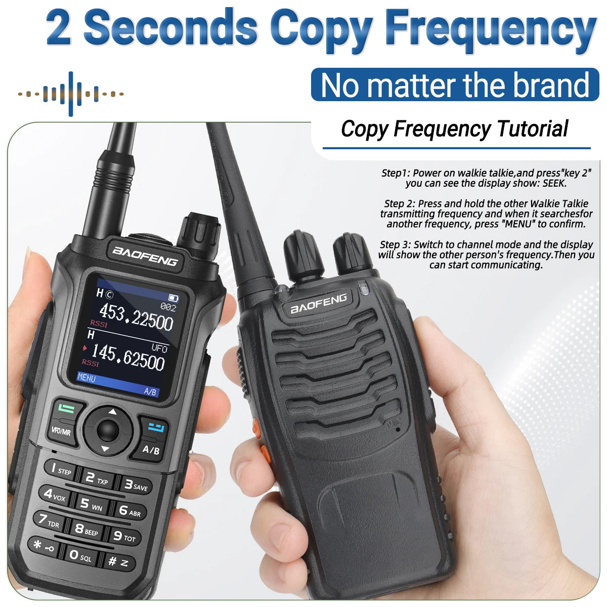 Long Range Waterproof Walkie Talkie with Multi Band Support