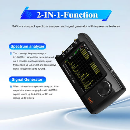 Multi Functional Spectrum Analyzer with Portable Design