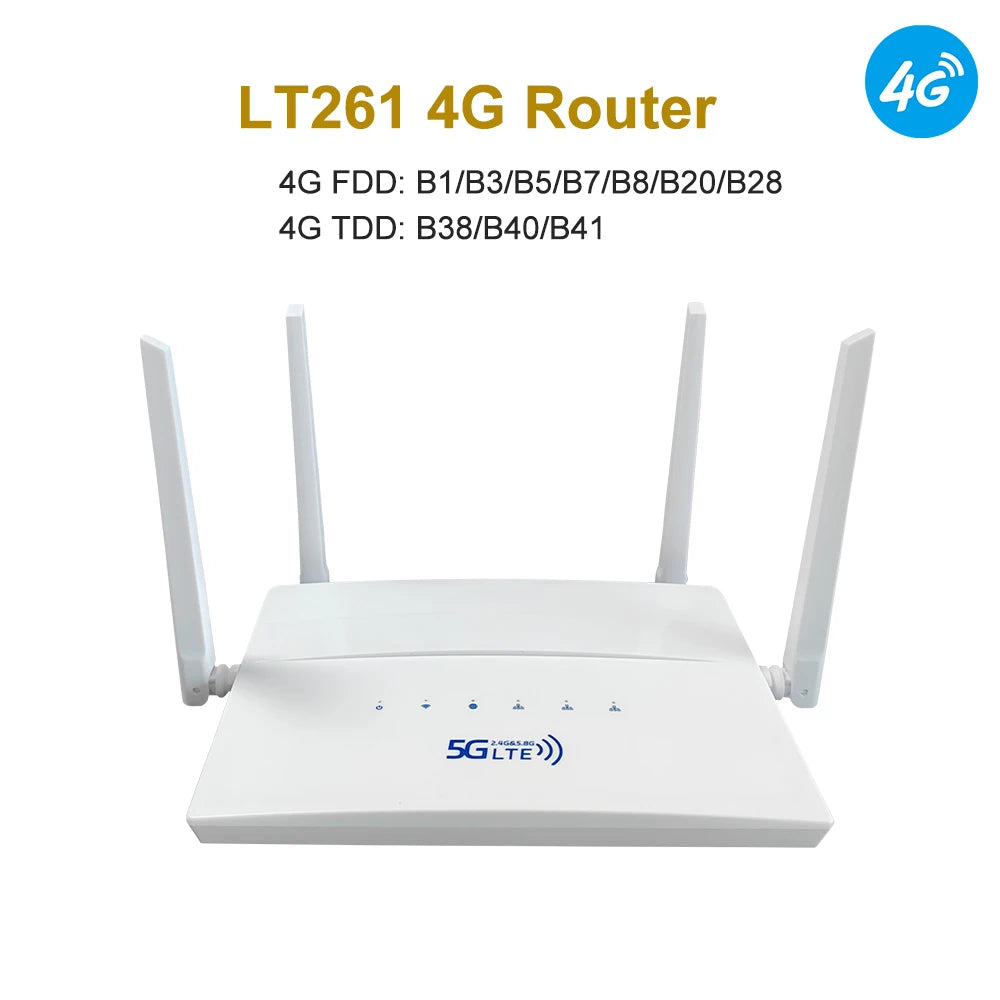 AC1200 Dual Band 4G LTE Router 2.4G 5.8G WAN LAN VPN Modem