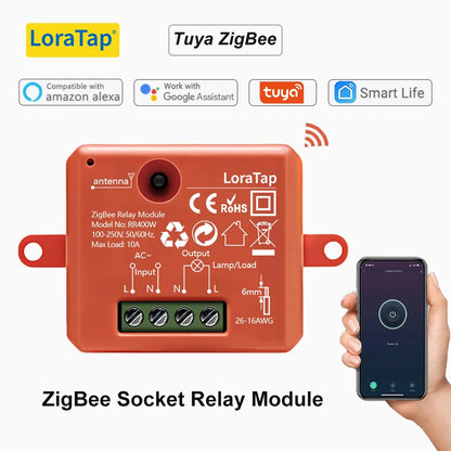Tuya ZigBee 3.0 Smart Life Socket Module Wireless Remote Control, Work with Echo Alexa Google Home Voice Assistant DIY MQTT - Home Smart Direct
