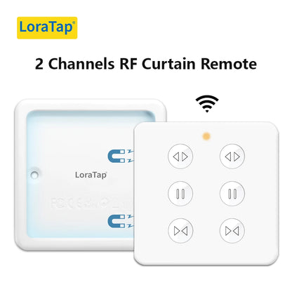 LoraTap RF 868Mhz 1,2,4 Channels Portable and Mountable Remote Control for Curtain Roller Shutter Blinds Switch - Home Smart Direct