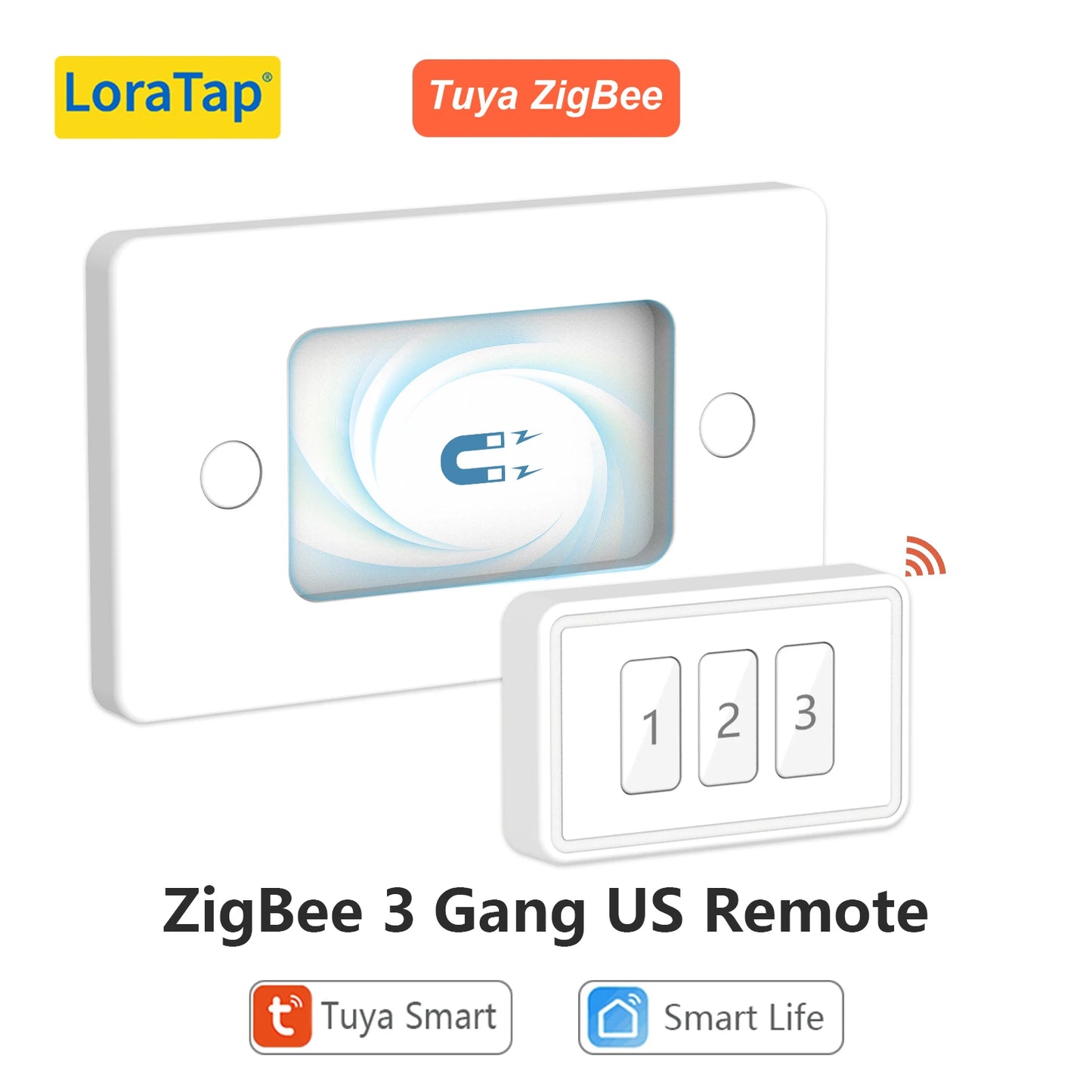 LoraTap ZigBee US Scene Switch Works with Tuya/Smart Life Alexa/Google Home Wireless Remote for Smart Home Automation - Home Smart Direct
