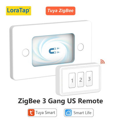LoraTap ZigBee US Scene Switch Works with Tuya/Smart Life Alexa/Google Home Wireless Remote for Smart Home Automation - Home Smart Direct