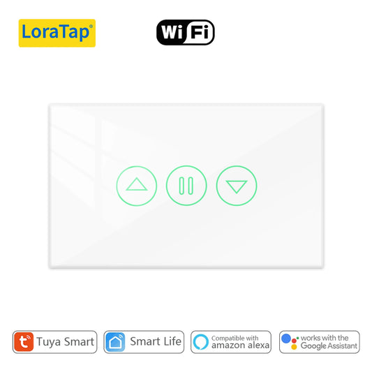 LoraTap Tuya Tubular Motor Blinds Smart Swtich Type 118 US Standard Size Alexa Voice Percentage Control - Home Smart Direct