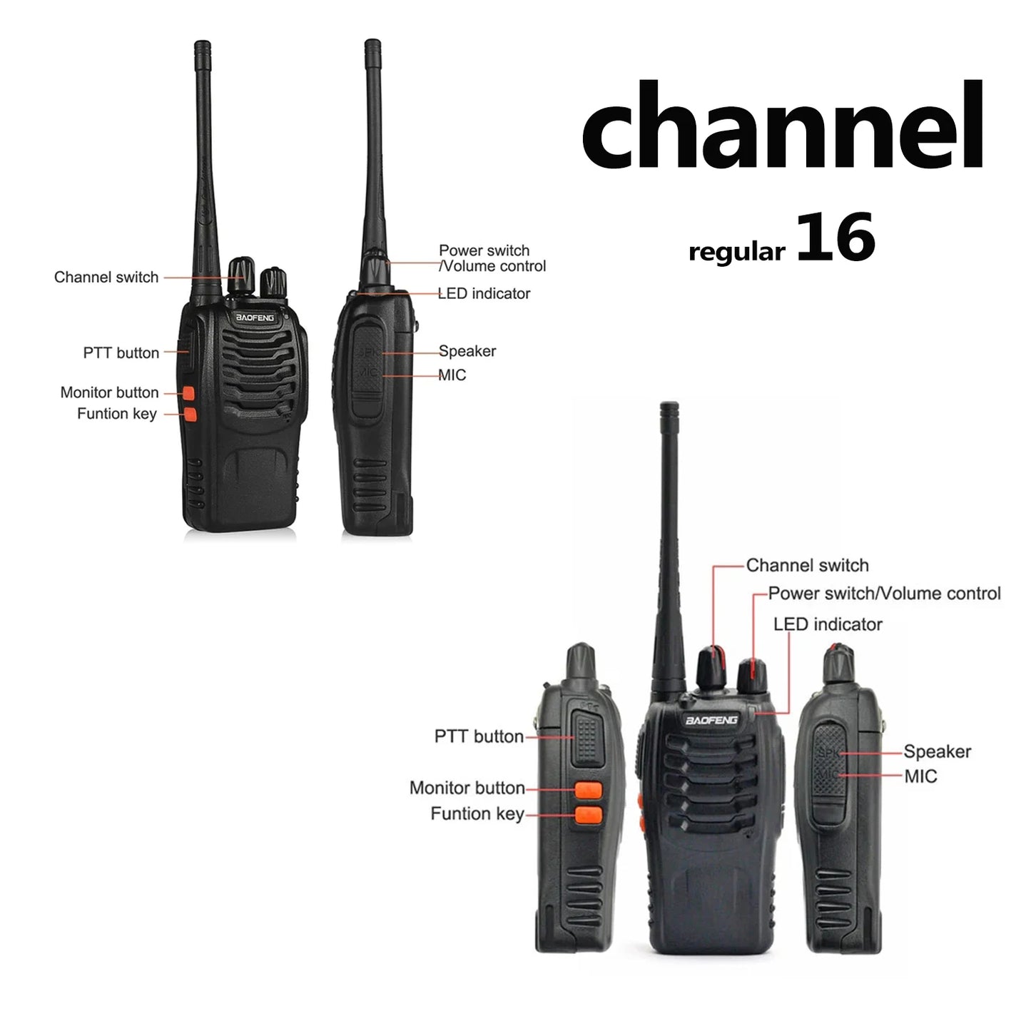 Long Range Walkie Talkie Set with Headsets for Outdoor Travel