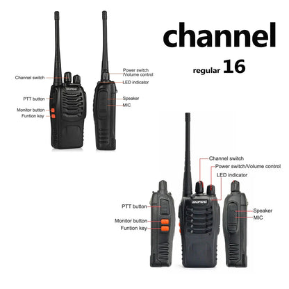 Long Range Walkie Talkie Set with Headsets for Outdoor Travel