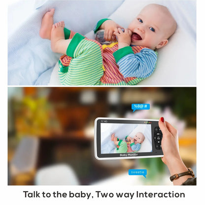 Video Baby Monitor with Camera Audio Zoom and Temperature Sensor