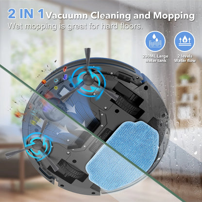 Smart Robot Vacuum with App Control and Wet Mopping