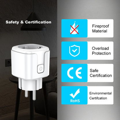 Smart Plug Zigbee with Power Monitor and Voice Control