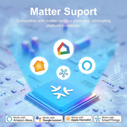 Matter WiFi Smart Socket with App and Voice Control