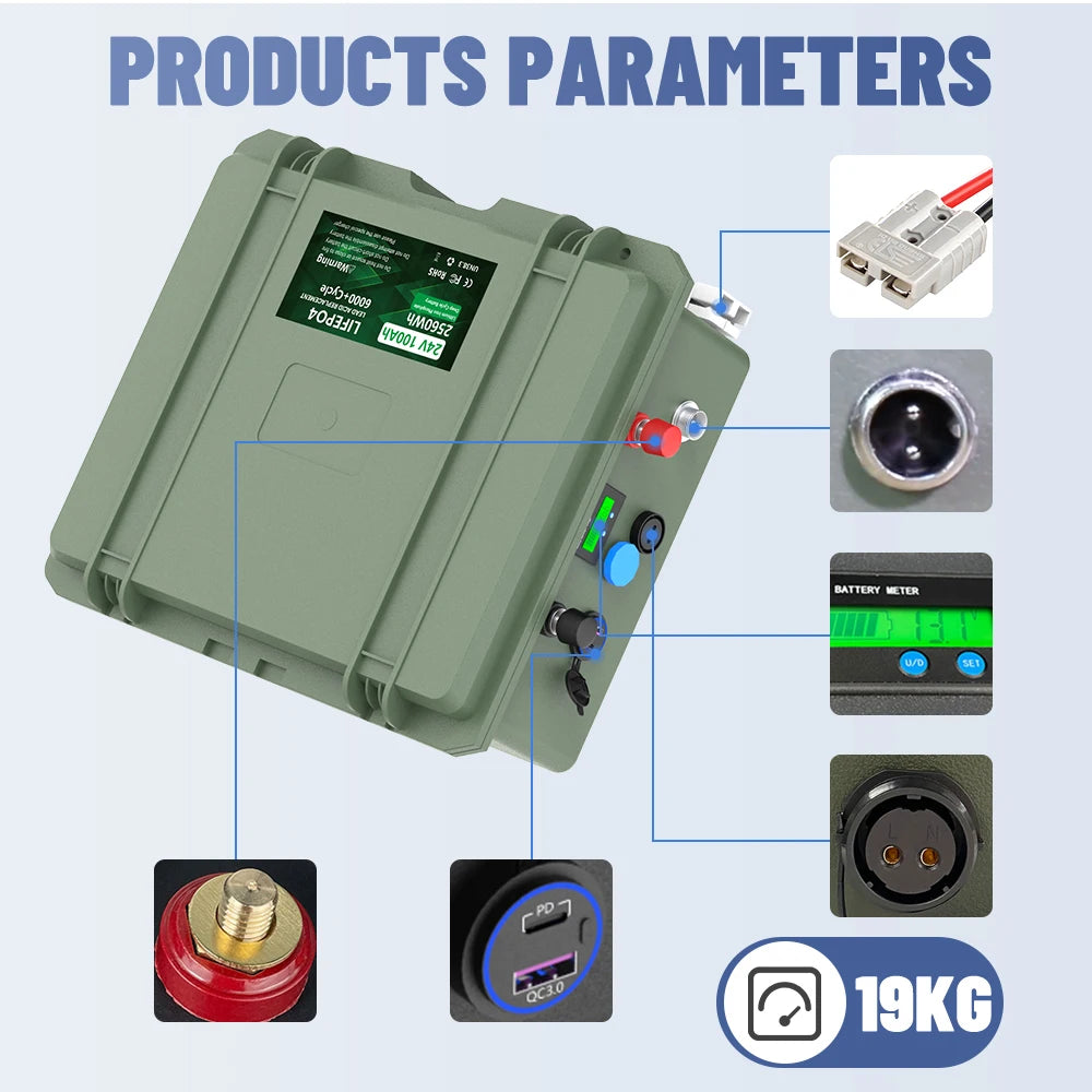LiFePO4 Battery Pack with Bluetooth and High Cycle Life