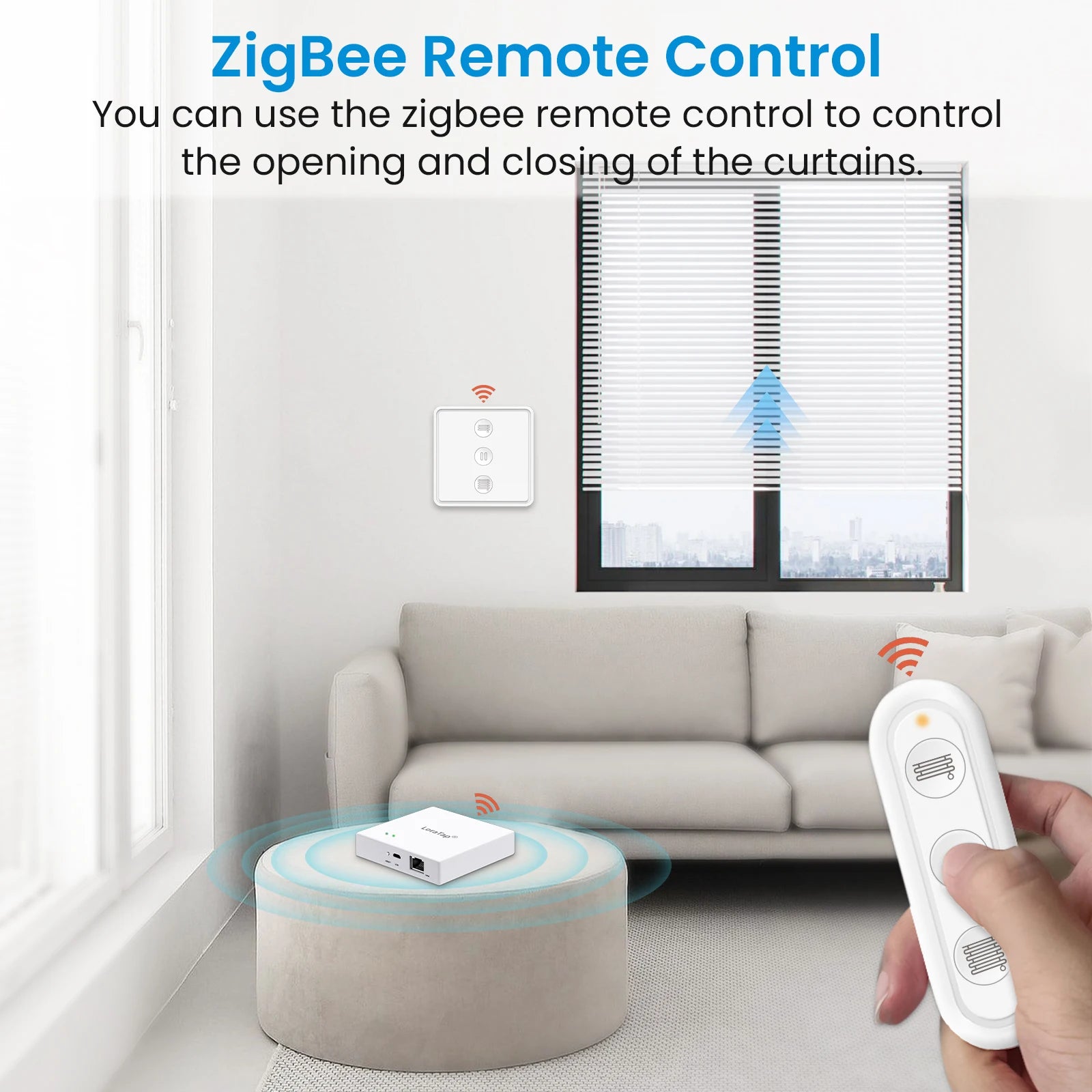 ZigBee Tuya Smart Life Blinds Curtain Switch Remote Control Running Time Setting Work With Google Assistant Alexa - Home Smart Direct