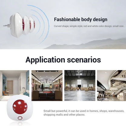 KERUI 110db Loud Alarm Siren Strobe Red Light 433MHz Wireless Indoor Flashing  Horn for G12 G20 G30 G34 G60B G70 Alarm System - Home Smart Direct