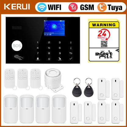 KERUI G30 House Alarm System Tuya Smart Burglar Alarm with Temperature/Humidity Display Support Alexa PIR Detector Door Sensor - Home Smart Direct