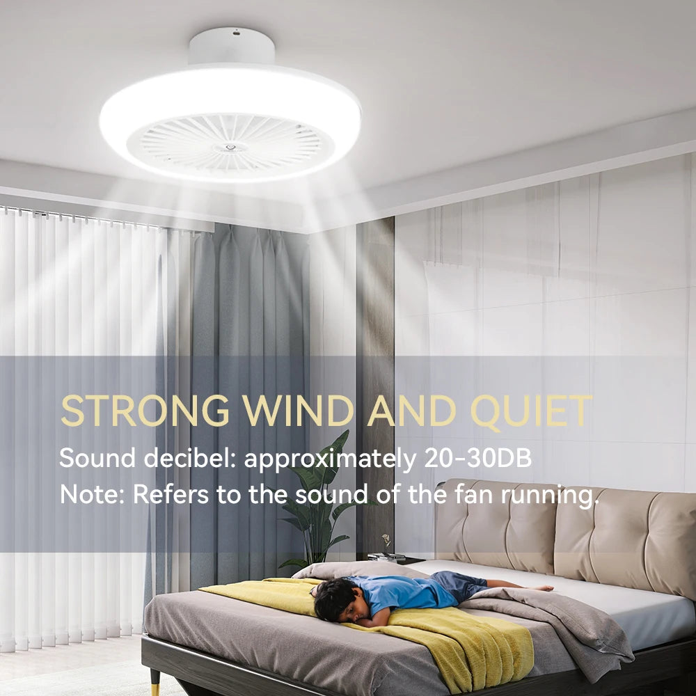 Ceiling Fan with LED Light and Remote Dimmable Three Colors - Home Smart Direct