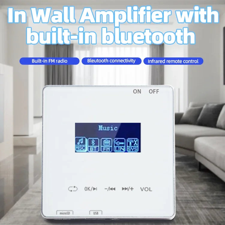 Smart Home In Wall Bluetooth Audio Amplifier - Home Smart Direct