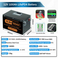 12V 100Ah-1280Wh