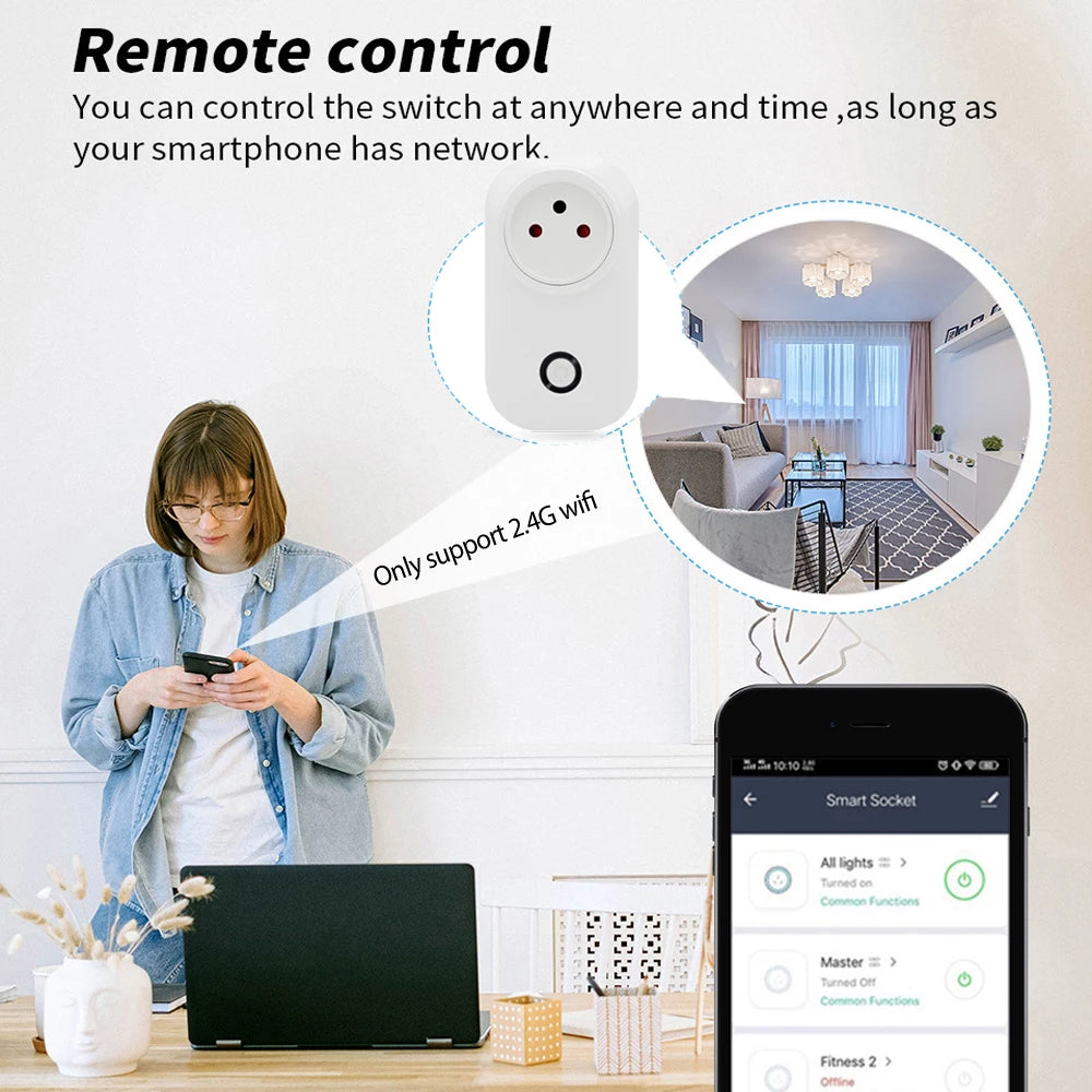 WiFi Smart Plug with Power Monitoring and App Control