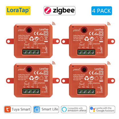 LoraTap Tuya ZigBee 3.0 Smart Life Socket Module Wireless Remote Control, Work with Echo Alexa Google Home Voice Assistant DIY - Home Smart Direct