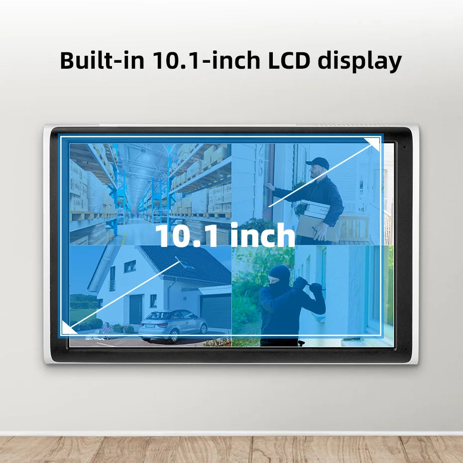 KERUI 8CH Wireless 10.1inch LCD Monitor NVR Kit 6MP WIFI IP Dual Lens Home Security Camera System Surveillance Video Recorder - Home Smart Direct