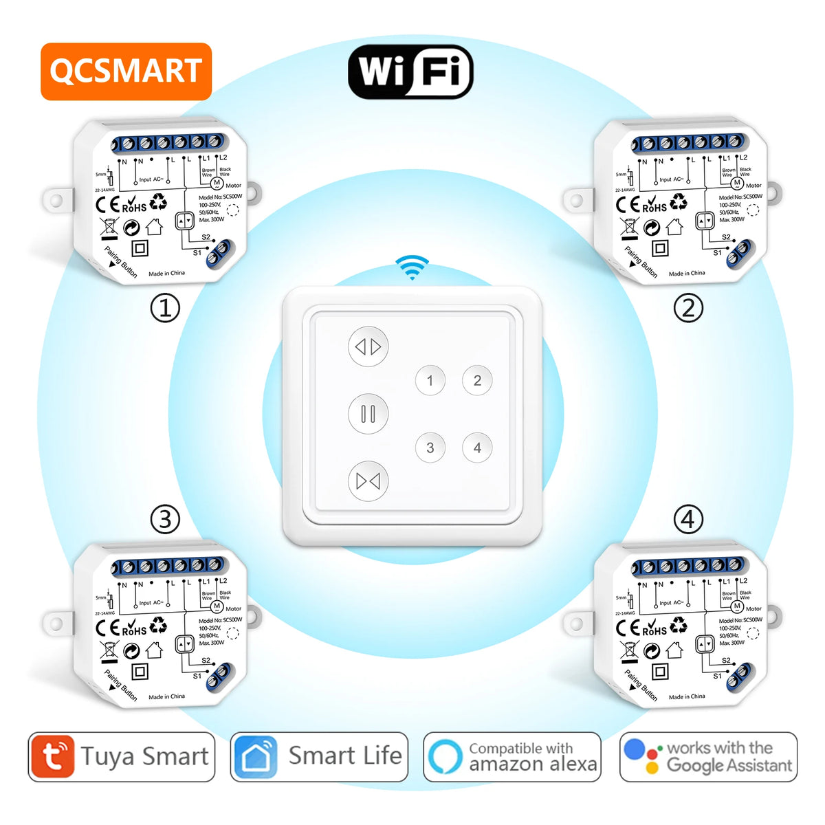Sants Module List Smart WiFi Roller Shutter Switch Module – Saints Technology Supplies