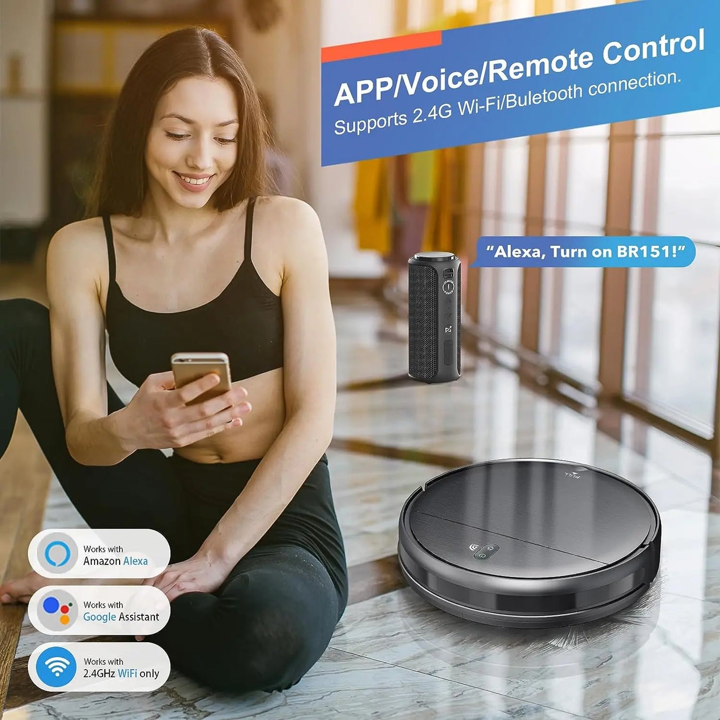 Smart Robot Vacuum with App Control and Wet Mopping