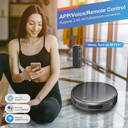 Smart Robot Vacuum with App Control and Wet Mopping