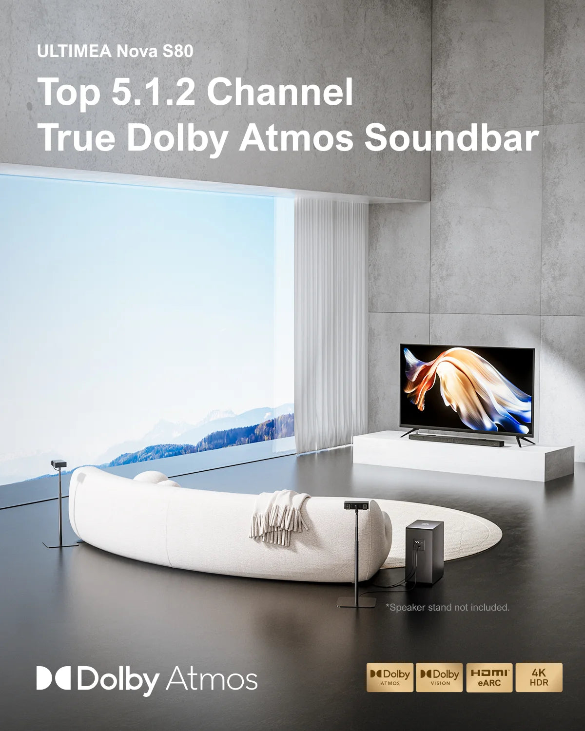 Dolby Atmos Sound Bar with Wireless Bluetooth Home Theater Speakers - Home Smart Direct