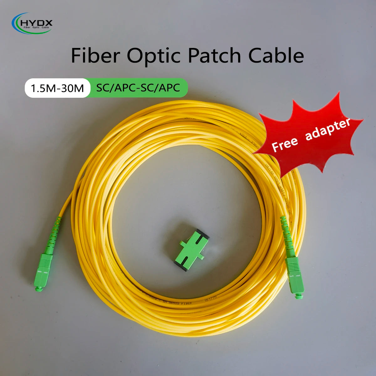 Single Mode SC APC Fiber Patch Cable with Adapter