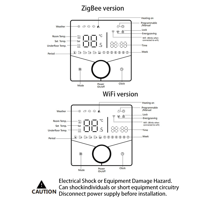 Zigbee WiFi Heating Thermostat - Home Smart Direct