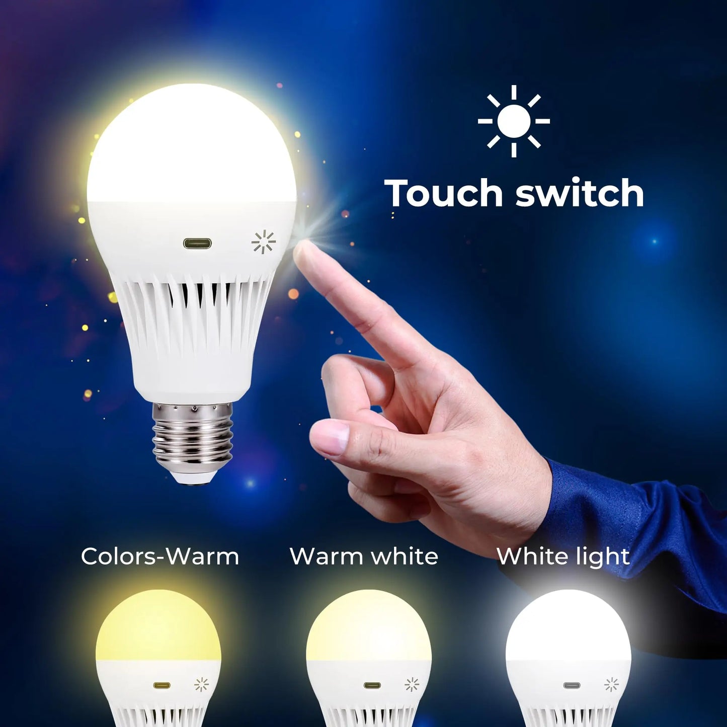 Rechargeable LED Bulb with Remote Dimmable Timer for Power Outage - Home Smart Direct
