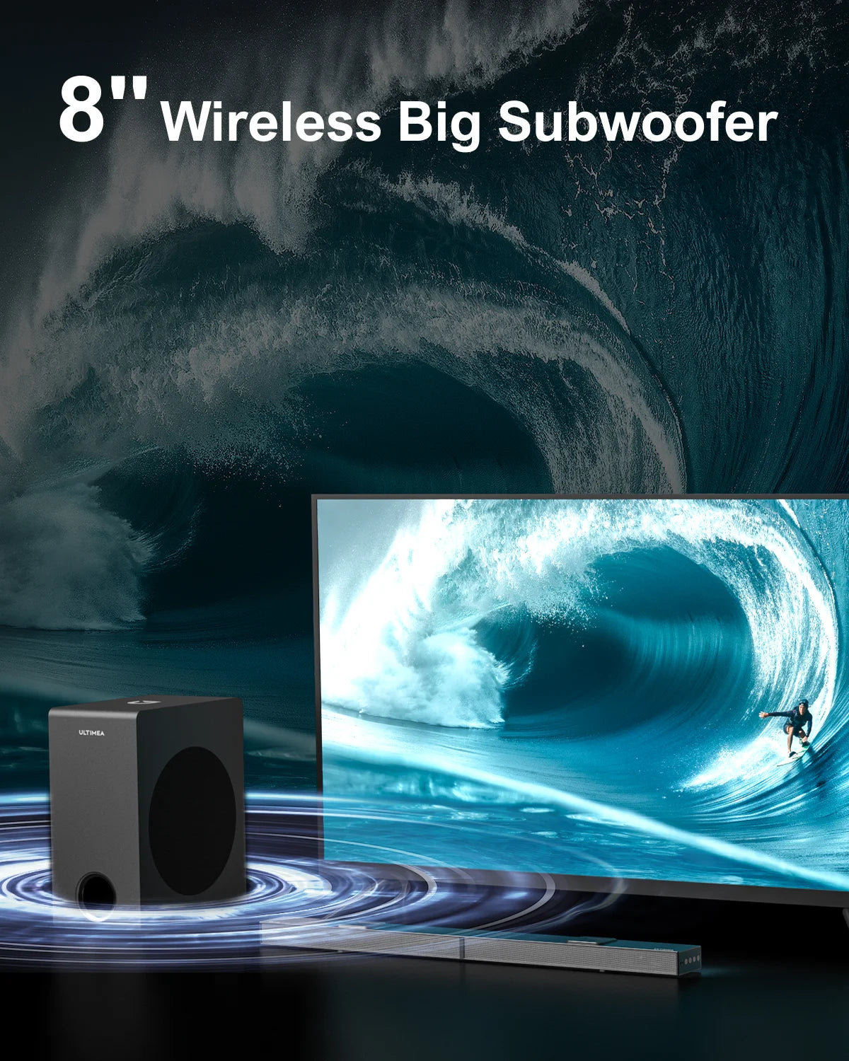 Dolby Atmos Sound Bar with Wireless Bluetooth Home Theater Speakers - Home Smart Direct