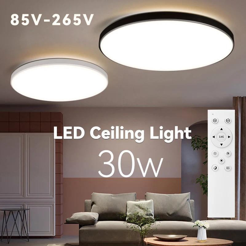 LED Ceiling Light with Remote Dimming for Living Room Bedroom Kitchen - Home Smart Direct