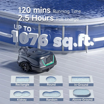 Smart Pool Vacuum Cleaner with Wireless Auto Cleaning