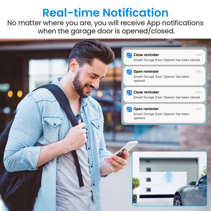 LoraTap WiFi Garage Door Opener Control Wired Sensor Contacts Tuya Smart Life Remote Control Work with Google Assistant Alexa - Home Smart Direct