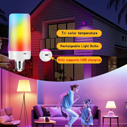 Rechargeable Emergency LED Bulb with Remote and RGB Colors - Home Smart Direct