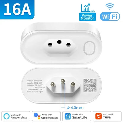 Smart WiFi Zigbee Plug with Power Monitor Voice Control
