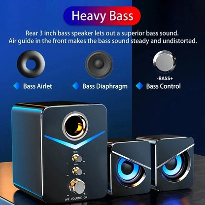Home Theater Bass Subwoofer Portable Desktop Speaker - Home Smart Direct